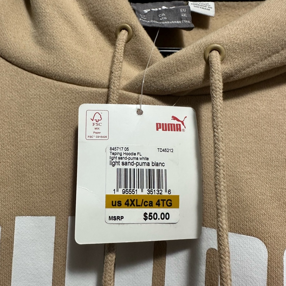 Puma Tan Hoodie for Men new with tags - Picture 13 of 13